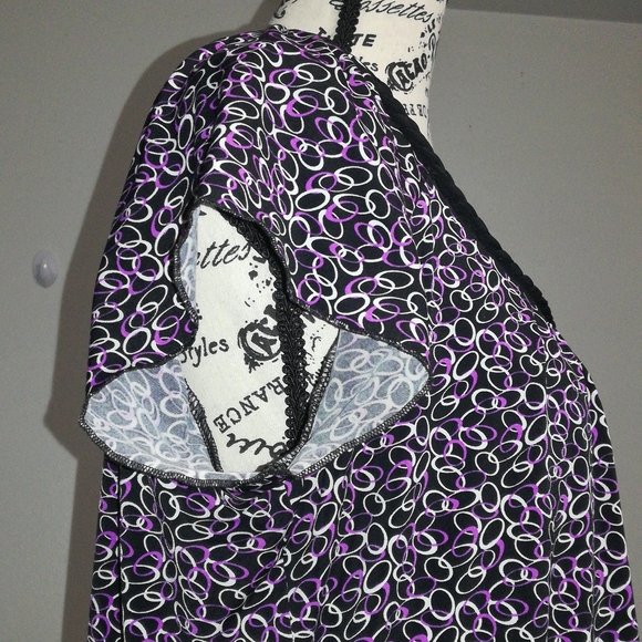 Six Degrees Braid Round Neck Multicolor Women Print Tops Size XL - Picture 8 of 16